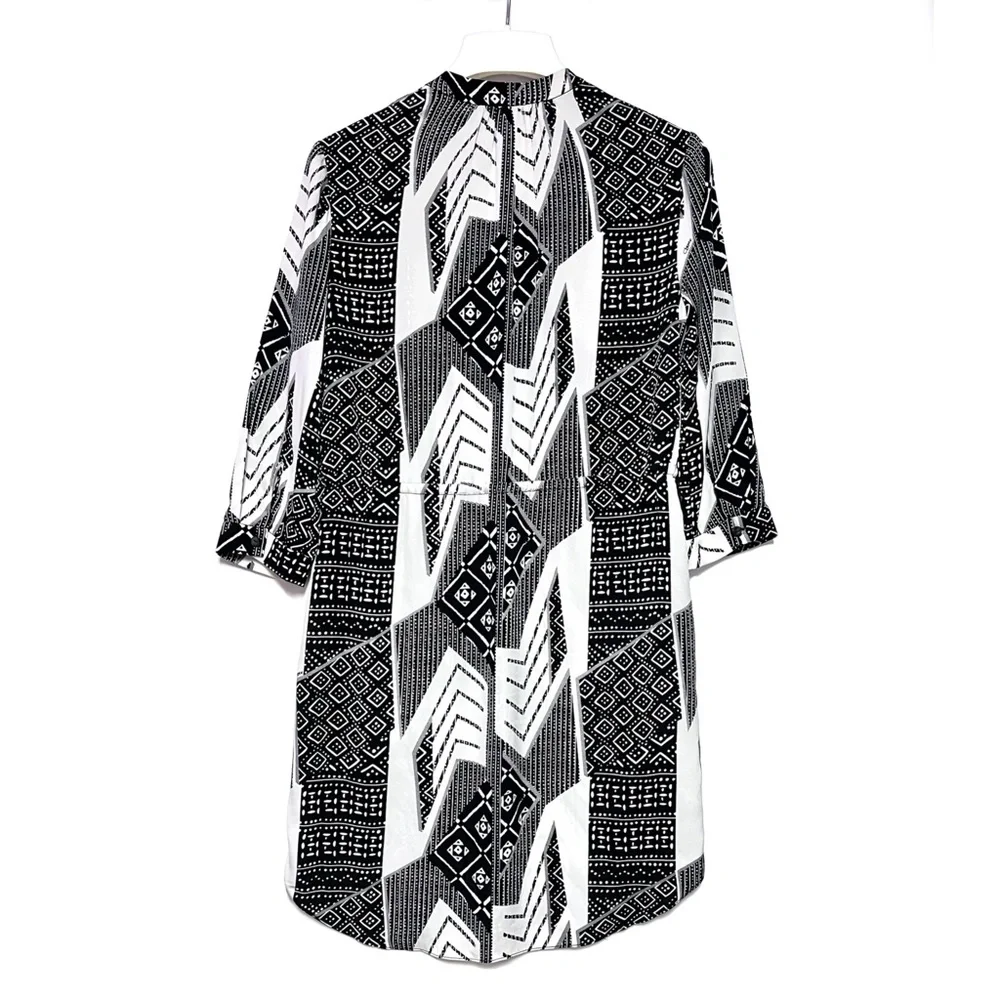 Diana von Furstenberg x Revolve Freya Silk Stretch Shirt Dress Size 2 FLAWED - Picture 4 of 14